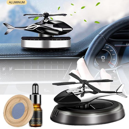 Solar Powered Helicopter for Car Accessories for Dashboard with Aroma Diffuser for Car interior Dashboard Helicopter Solar Accessories (With Perfume)