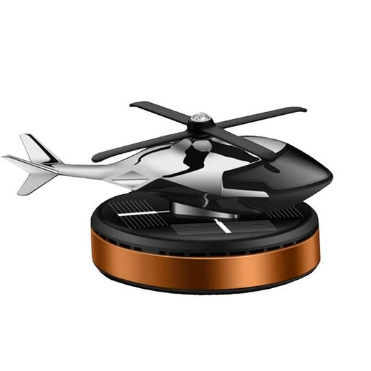 Solar Powered Helicopter for Car Accessories for Dashboard with Aroma Diffuser for Car interior Dashboard Helicopter Solar Accessories (With Perfume)