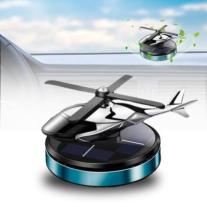 Solar Powered Helicopter for Car Accessories for Dashboard with Aroma Diffuser for Car interior Dashboard Helicopter Solar Accessories (With Perfume)