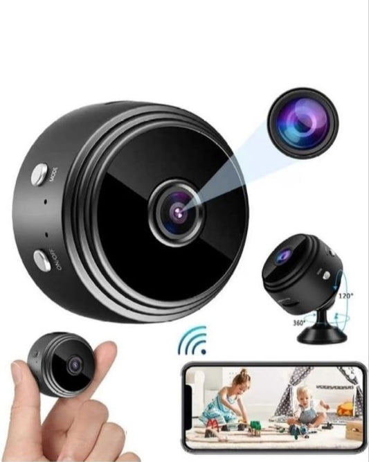 AB SmartEye Mini Wireless WiFi Security Camera | HD 1080p Indoor Video Recorder with Low Light Vision | Portable & Magnetic | Home, Office, and Baby Monitor