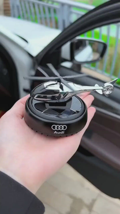 Solar Powered Helicopter for Car Accessories for Dashboard with Aroma Diffuser for Car interior Dashboard Helicopter Solar Accessories (With Perfume)