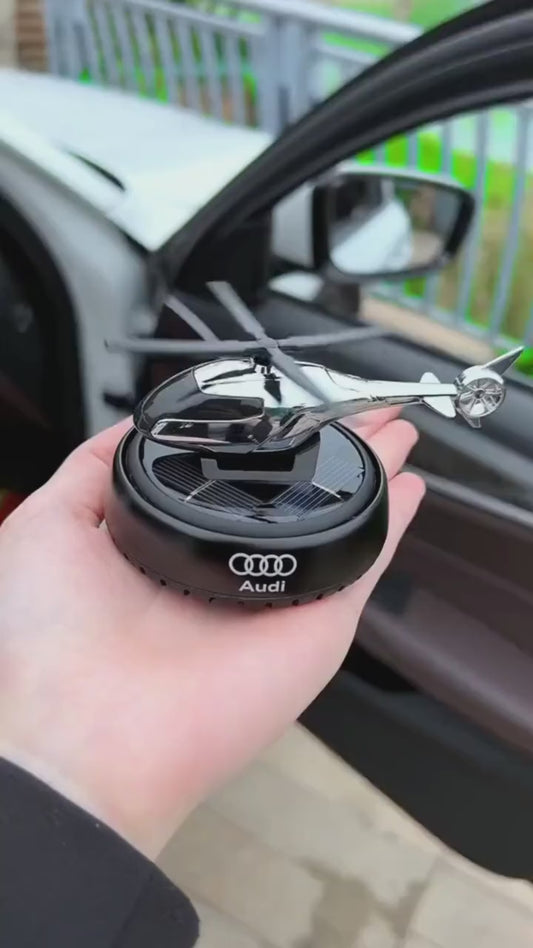 Solar Powered Helicopter for Car Accessories for Dashboard with Aroma Diffuser for Car interior Dashboard Helicopter Solar Accessories (With Perfume)